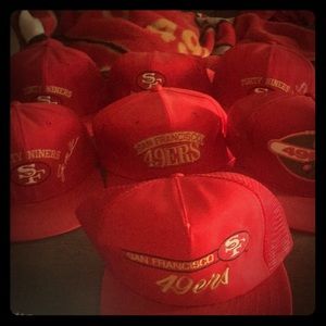 Throwback 49ers caps1980’s $20 a per or $100 for 7